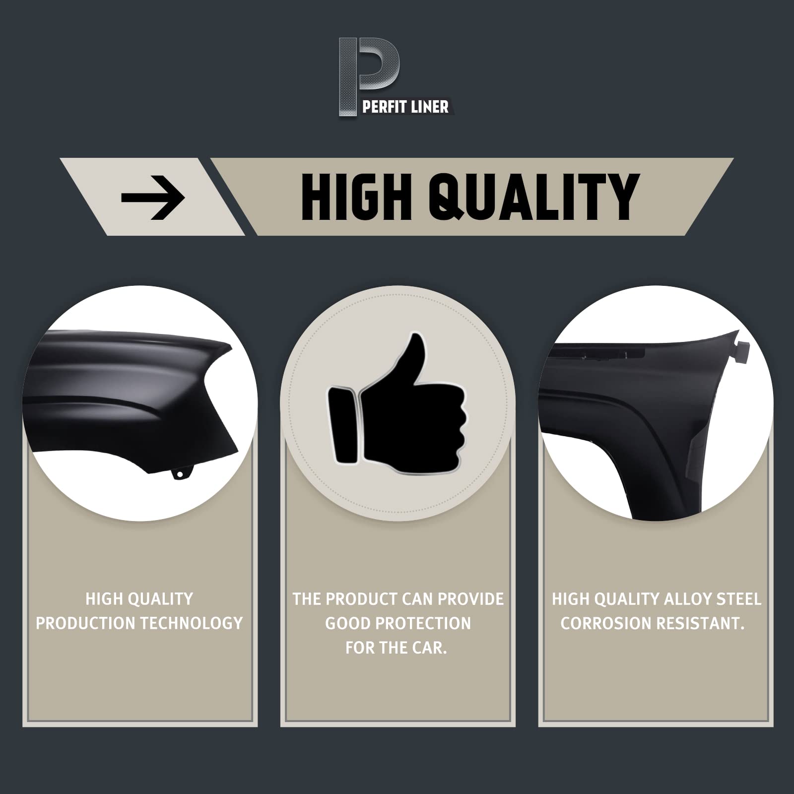 Amazon.com: Perfit Liner New Front Right Passenger Side Fender 