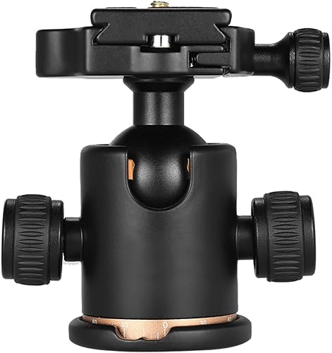 Miniatura 5 de Andoer cabezal de trípode, con rotación de 360 grados. Trípode para cámara con placa de liberación rápida y cabeza de bola, carga máxima de 8 kg