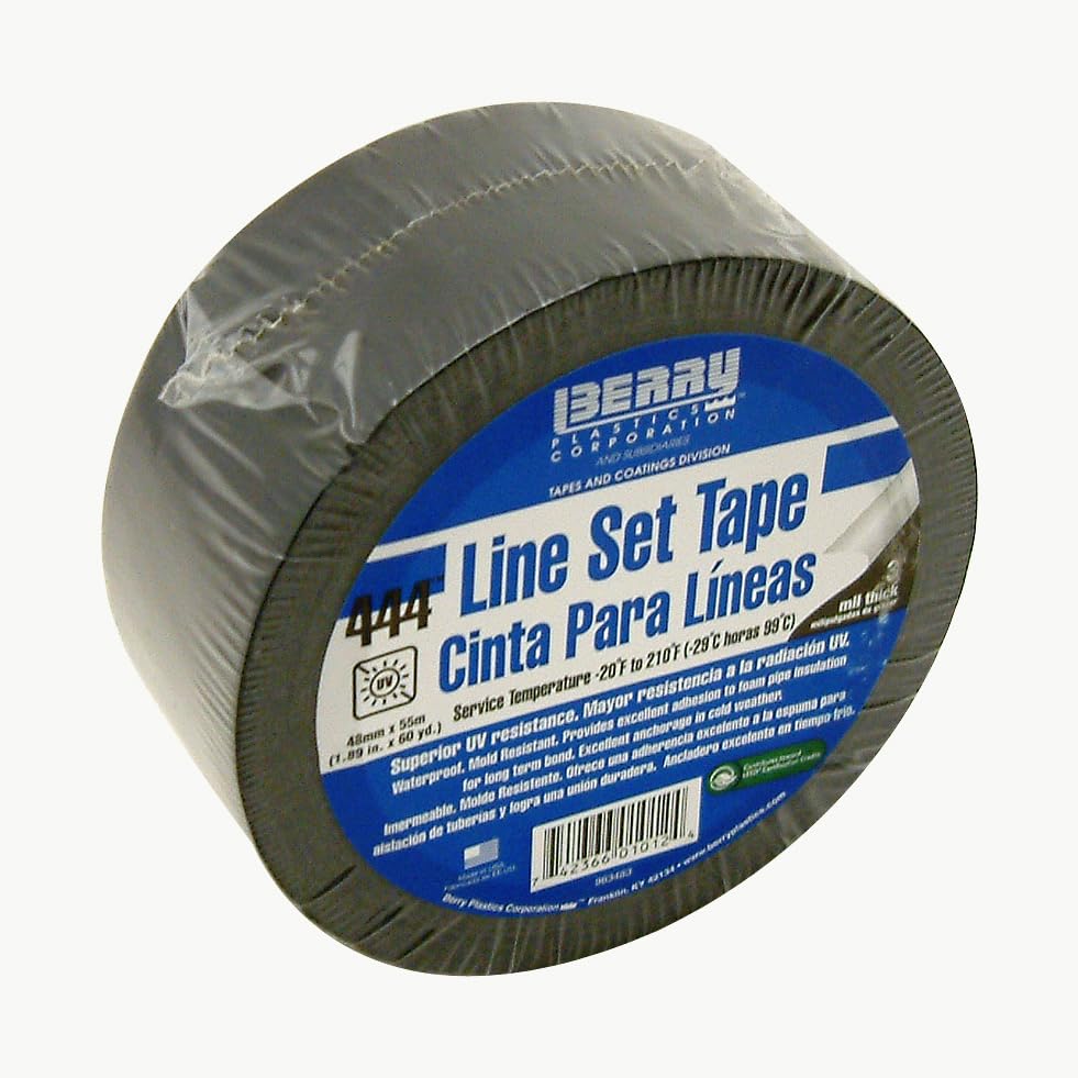 Berry Plastics 685011 444 Line Set Tape: 2" x 60 yd., Unprinted, black