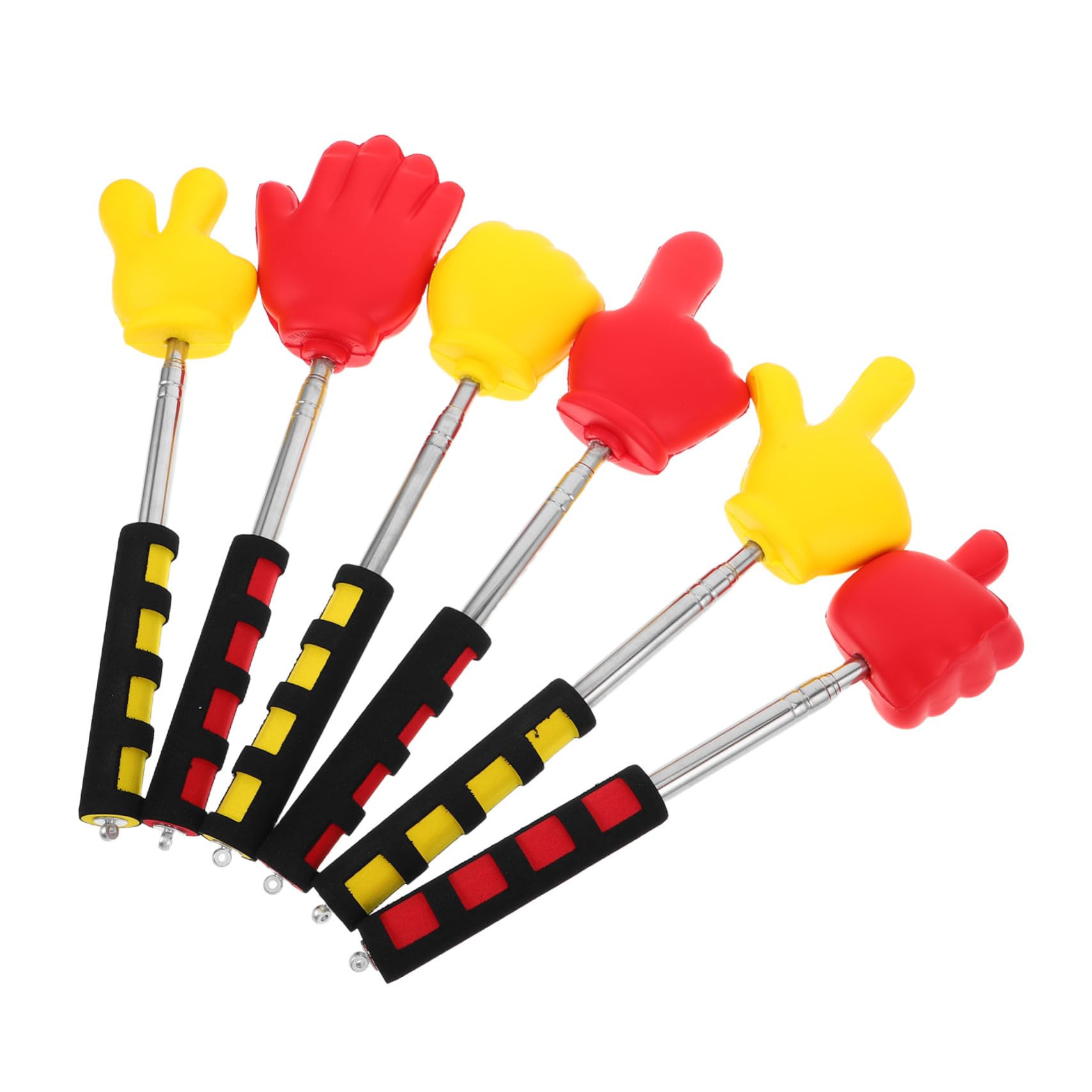 6 Piezas Puntero Telescópico Extensible para Profesores con Diseño Lúdico Stick de Dedo para Lectura Infantil para Pizarra y Aulas de Unidades