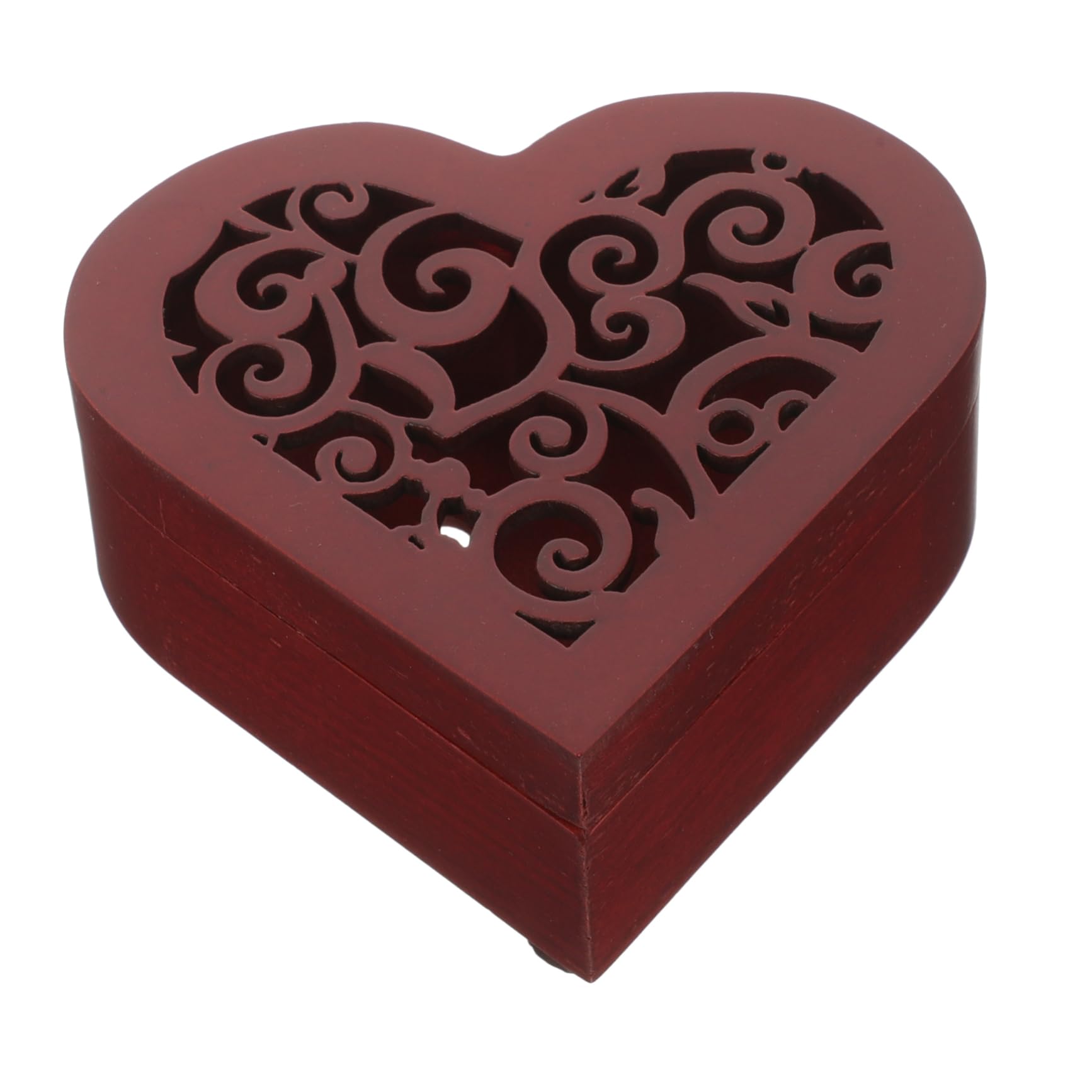 ABOOFAN 4piezas Caja Musical De Madera Retro Diseño De Corazón Hueco Para De Cumpleaños y Decoración De Fotografía Para Festivales y Eventos Especiales