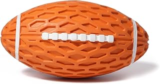 KOL Dog Plush Toys Dog Chew Toys Pet Squeaky Toys with Crinkle Paper, Interactive, Chewing and Durable Toys for Puppy Dogs and Medium Dogs. (Ball Orange)