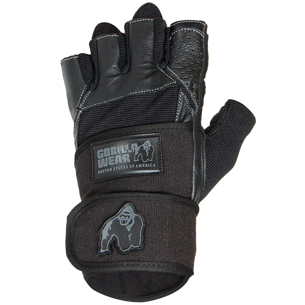 Gorilla Wear Dallas Wrist Wrap Gloves - czarne akcesoria do kulturystyki i fitnessu dla mężczyzn