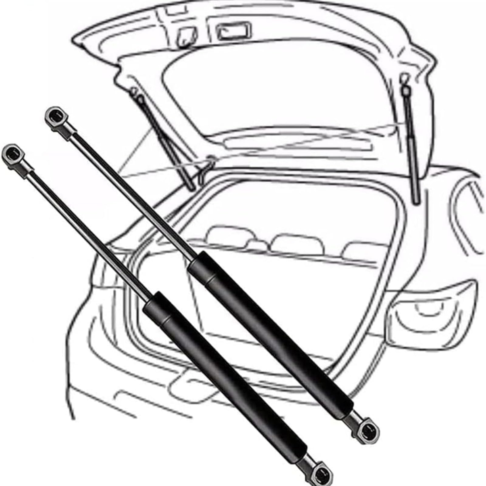 2PCS Trunk Liftgate Gas Struts for BMW i3 (I01) 2013-2020(OEM:51247296775)-59.1cm, Hatch Lift Support Adjustable Shock Absorber for Car Tailgate Liftgate