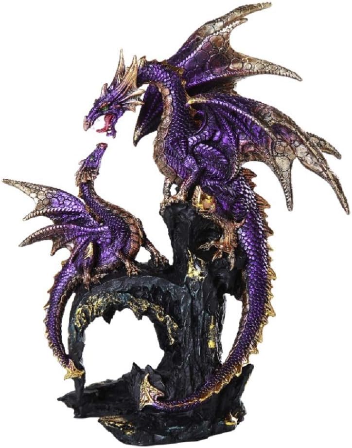 Pacific Giftware Purple Dragon Family Figurine