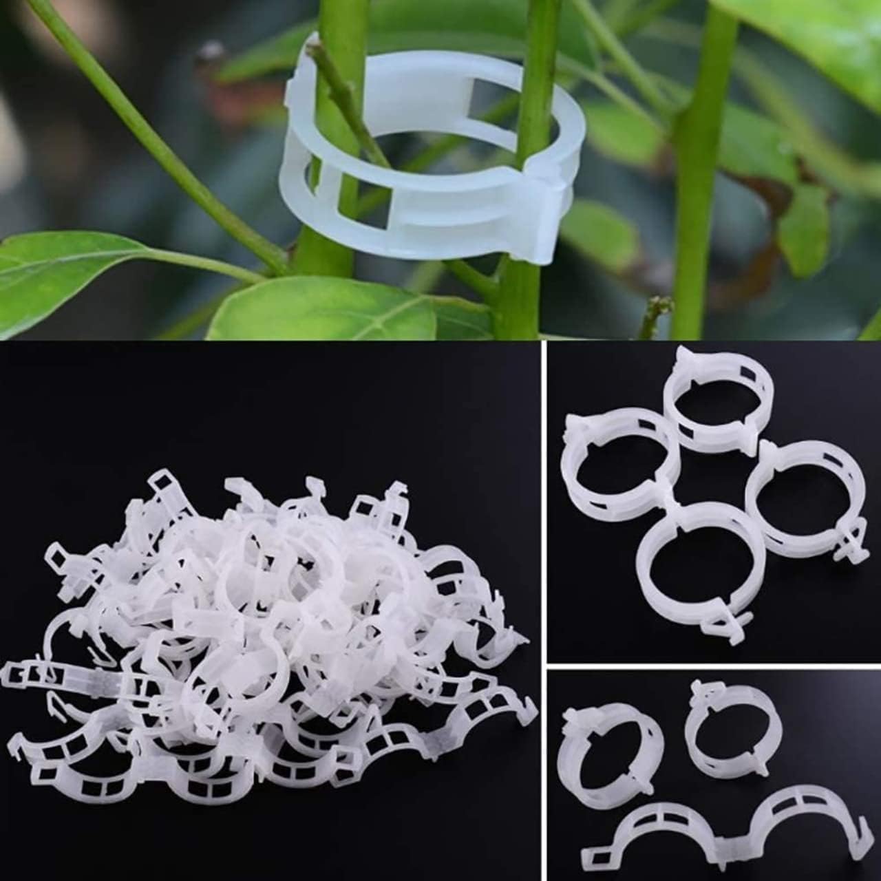 OM SAI AGRO 100 pcs Garden Clip For Plant Support Flower to Grow Upright and Healthier, Garden, Tomato Trellis and Cucumber Clips for Plants (Pack of 100) (B0D9WM698D) Amazon Price History, Amazon Price Tracker