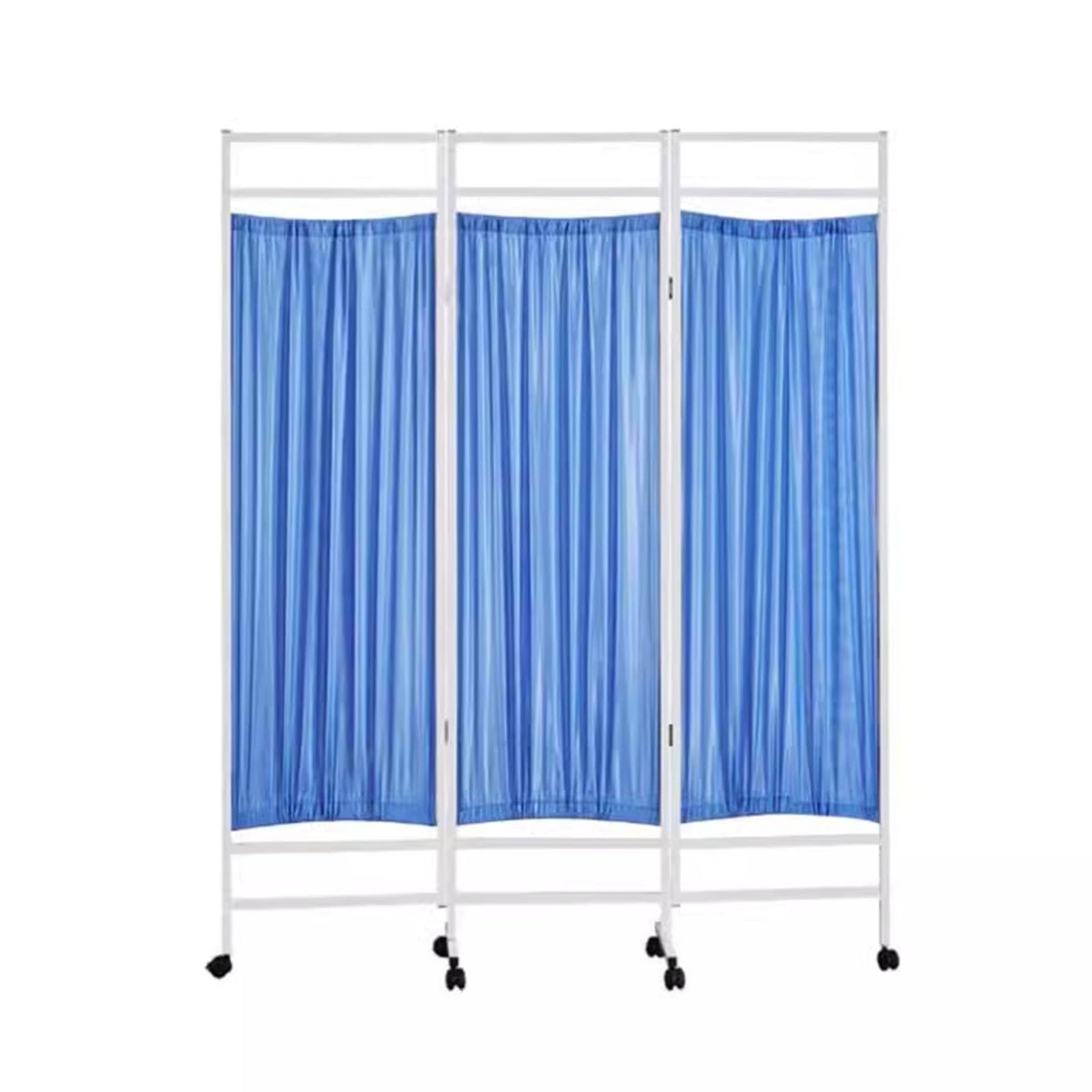 3 4 5 6 Panel Medical Mobile Privacy Screens, Folding Iron Frame Professional Hospital Grade Screen Partitions, Ward/Beauty Salon/Health Museum Standing Door Partition (Size : 3 Panels-W150c