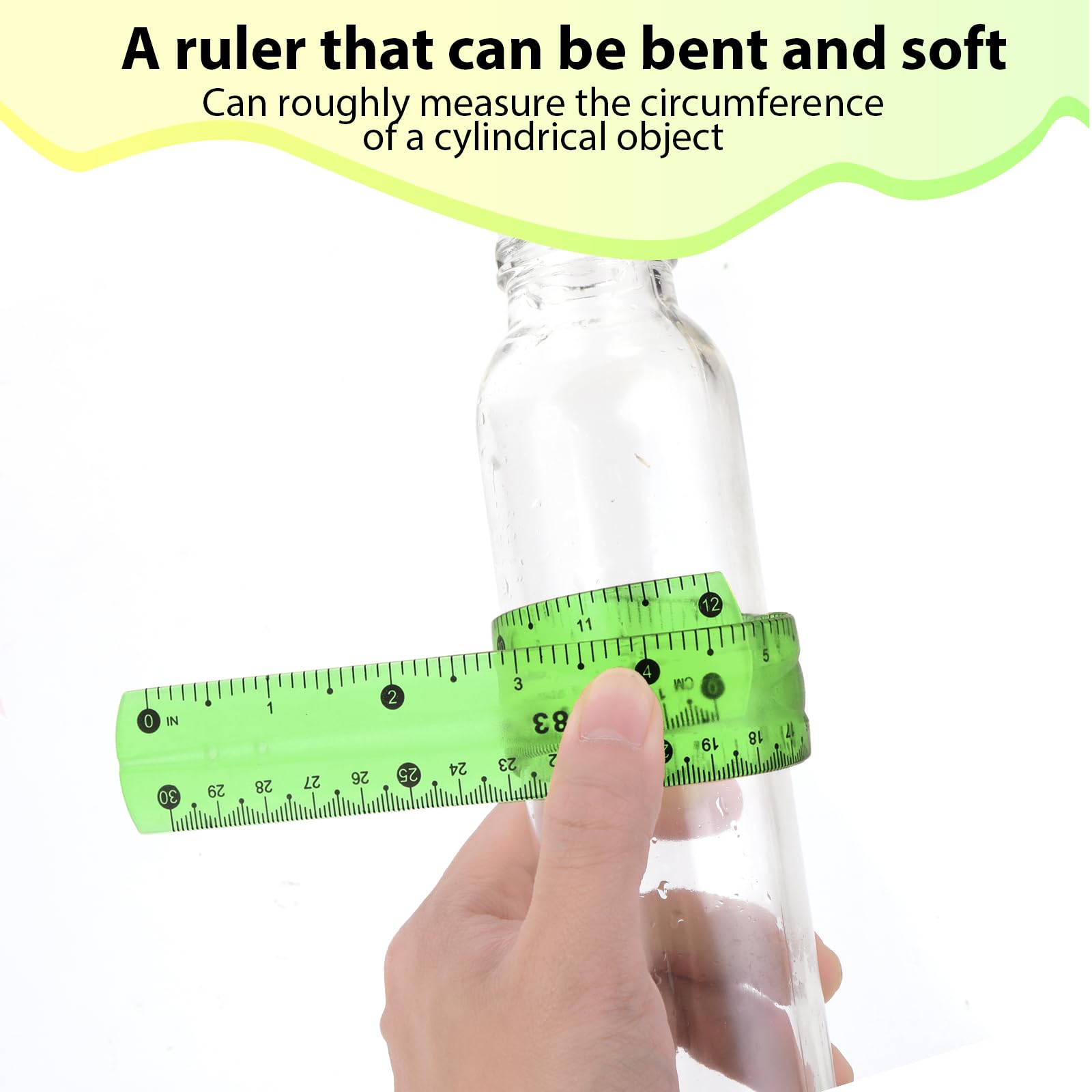 Plastic Safety Ruler Snapklik.com : Grevosea 2 PCS Flexible Ruler Bendable Unbreakable Safe ...