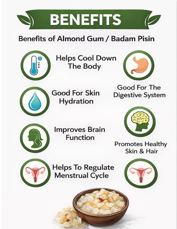 Image of Namo - 100g Gond Katira | Badam Gum Pisin - Tragacanth Gum | Almond Gum | Astragalus Gummifer | 100% Pure & Natural | Cooling Properties
