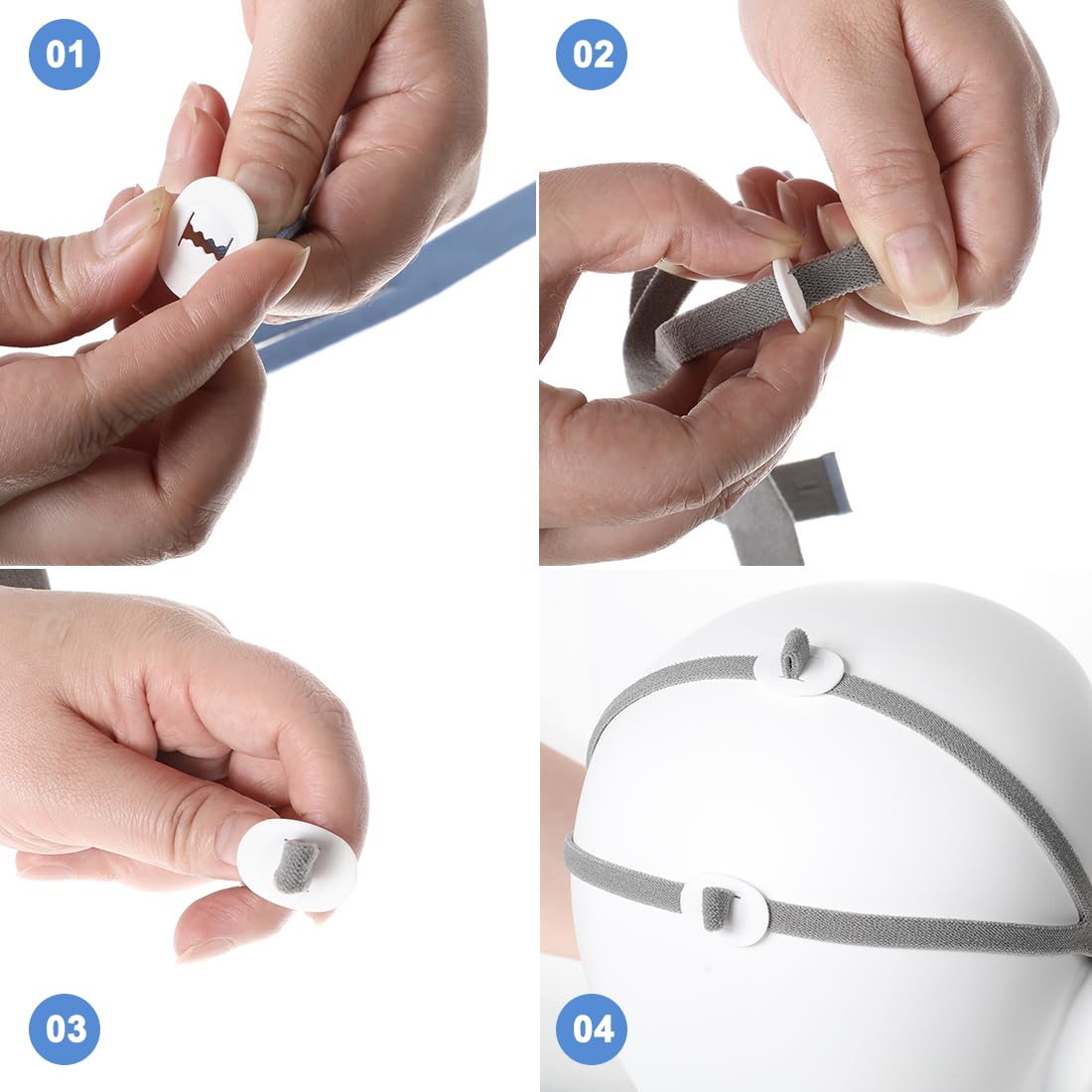 Amazon.co.jp: ResMed Airfit P10用交換用ヘッドギア2個パック 伸縮性