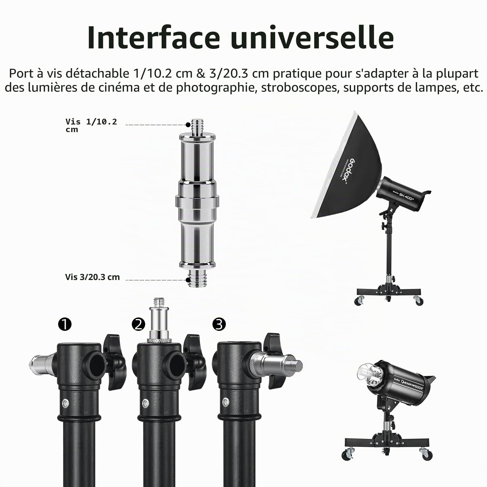Soonpho Support d'éclairage photographique avec roulettes, trépied réglable de 9,5 à 33,86" pour prise de vue de petits objets, réflecteurs, lumière de fond et boîte à lumière monolique (Noir)