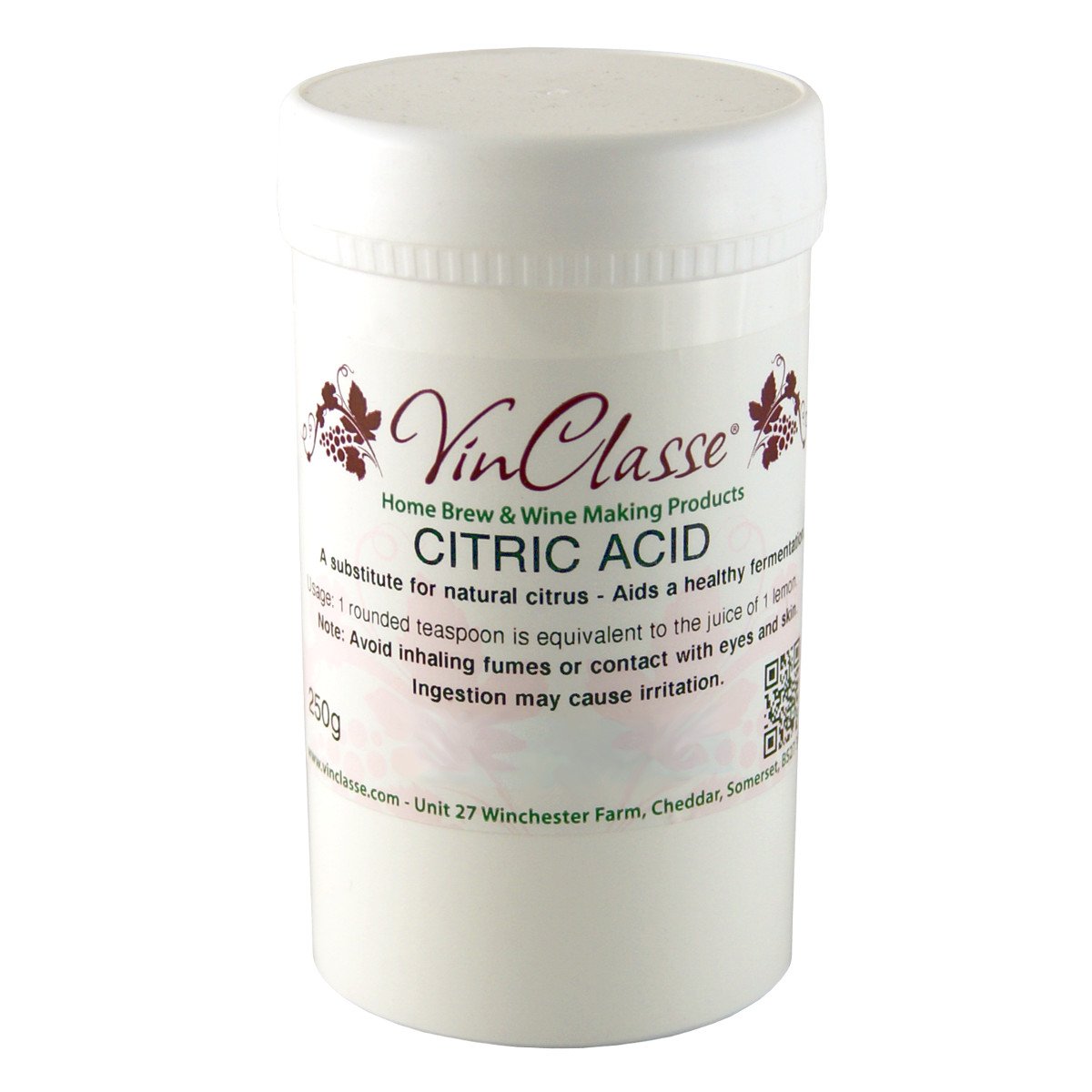 Vinclasse Citric Acid 250G