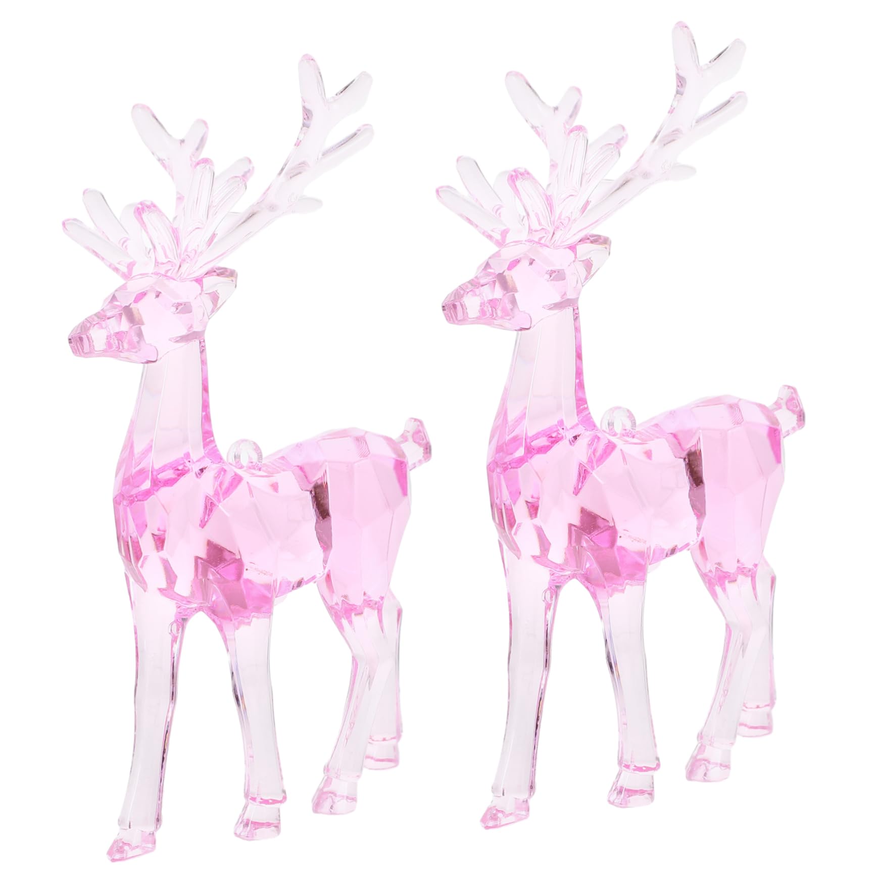 PRETYZOOM 10 Uds Adornos De Alce De Navidad De Cristal Acrílico Transparente Adornos Colgantes DIY 2 Uds Decoración De Árbol De Navidad Decoraciones para Árboles De Navidad Adorno De Alce