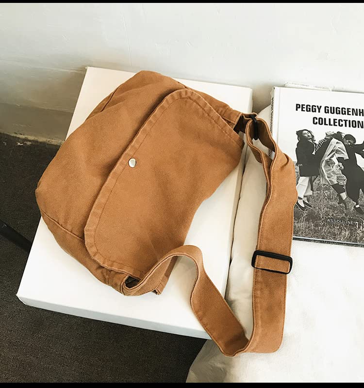 Bolso de lona Hobo grande para mujer color verde miniatura 6
