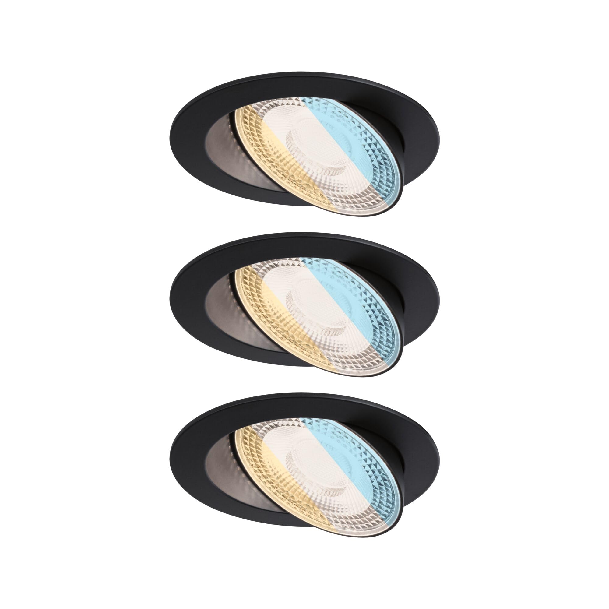 Paulmann EBL Set Aumus schwenkbar 3-Stepdim LED 3x750lm 2700-6500K 5W 230V Schwarz matt