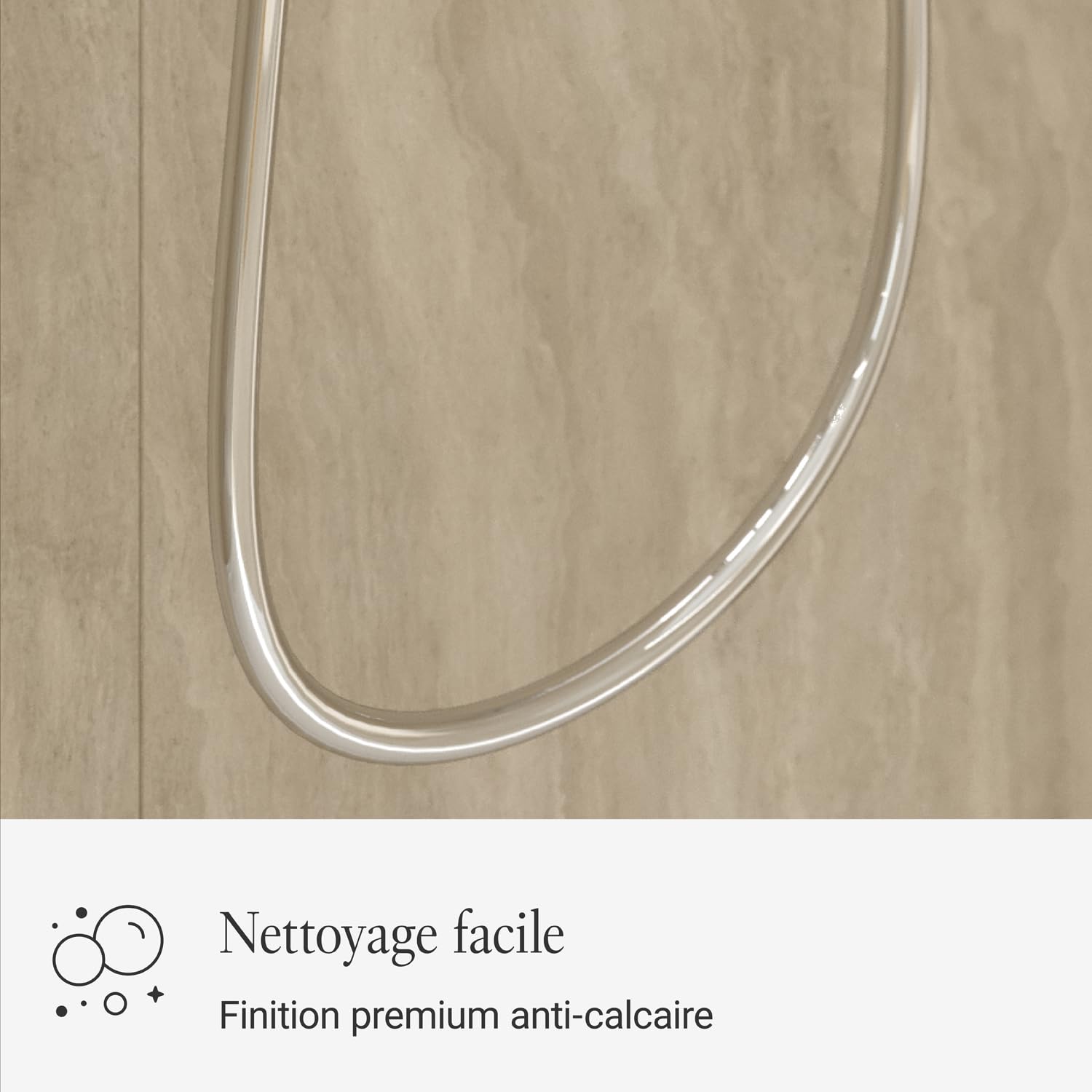 Flexible de douche à main Villeroy & Boch Universal Showers, flexible de douche avec protection anti-torsion, flexible de douche pour douche et baignoire, résistant à la torsion, 1,20 m, chromé