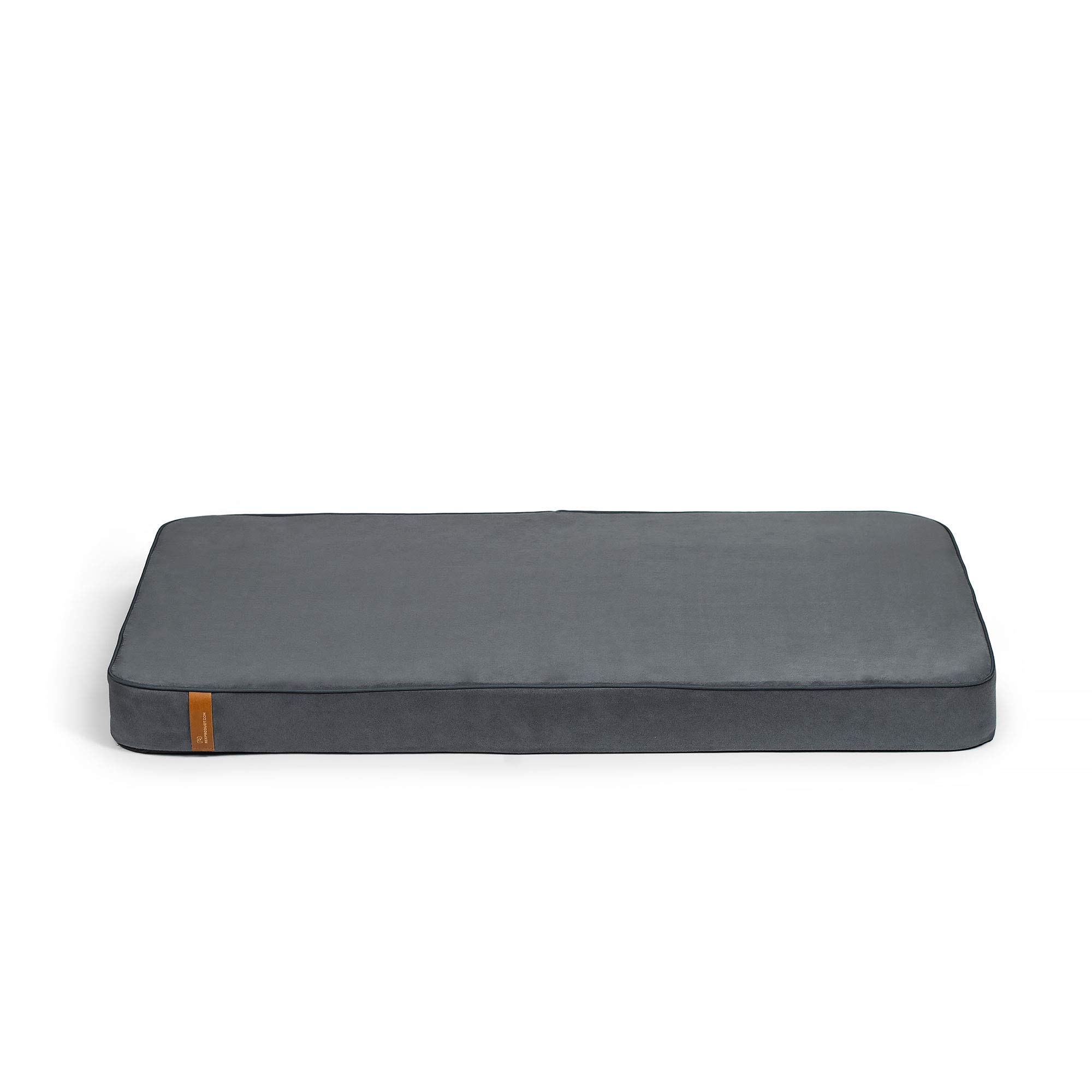 Rexproduct Flat Premium Cozy Bed With Zipper and Removable Cover, Large, Grey, 1.5 kg