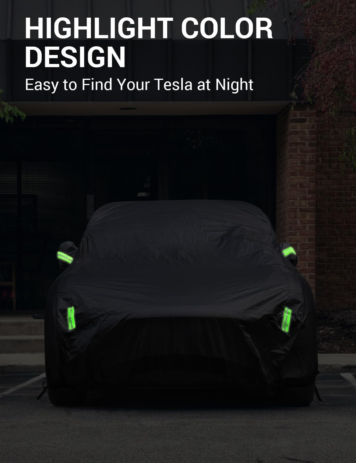 BASENOR 2026 Upgrade Tesla Car Cover for Model X Model X Plaid All-Weather Waterproof UV Protection Full Exterior — view 8