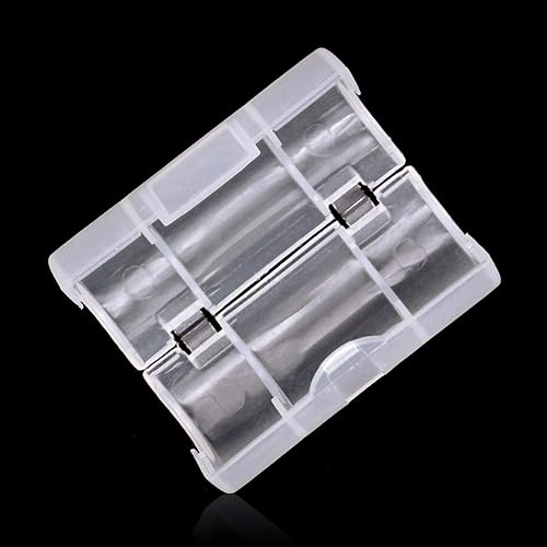 Miniatura 3 de Paquete de 4 espaciadores convertidores de batería AA a C, tamaño AA a C, cajas de funda para adaptador de celda de batería, transparente