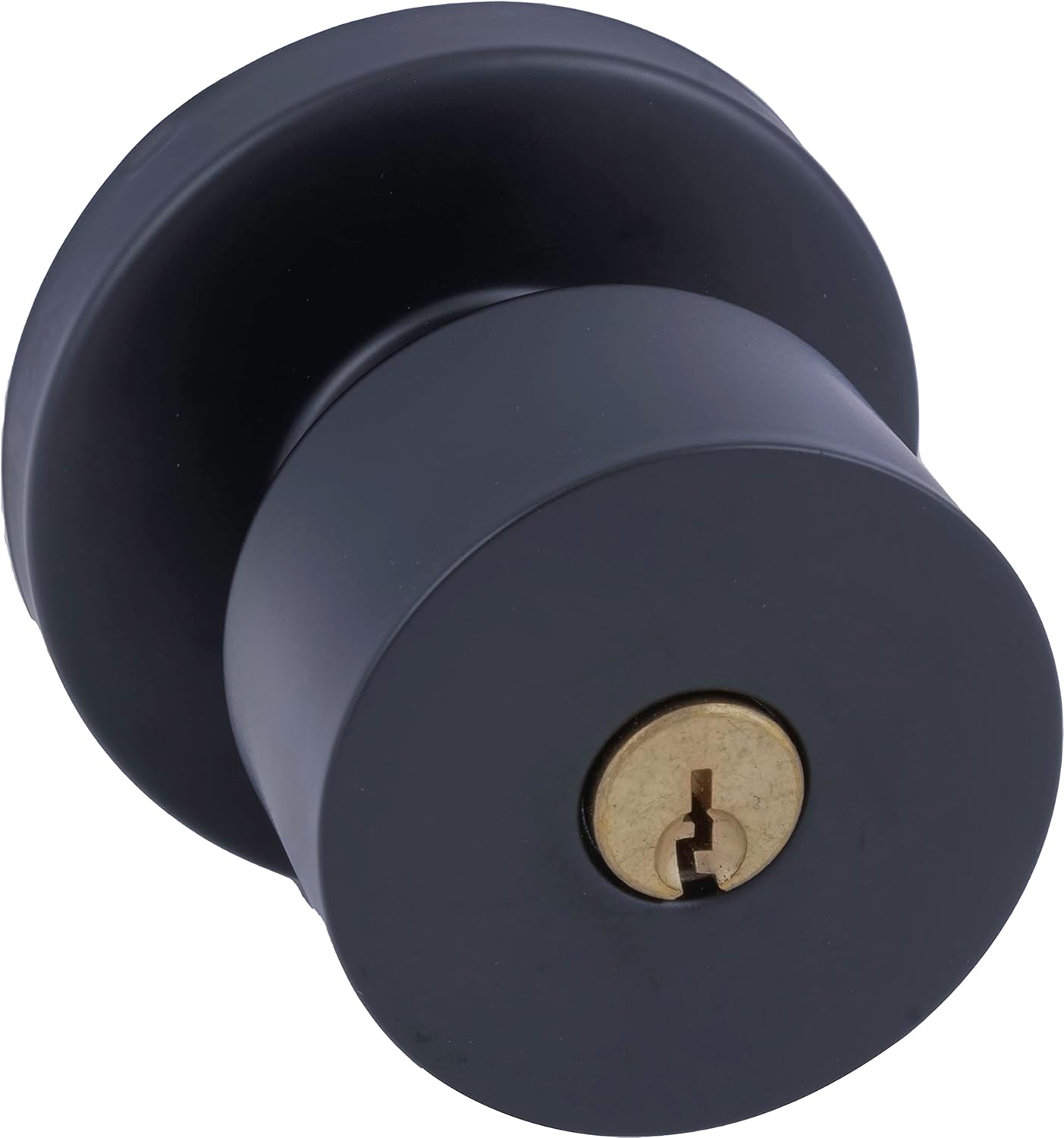 Copper Creek Metro Entry Function with Round Rosette Door Knob in Black