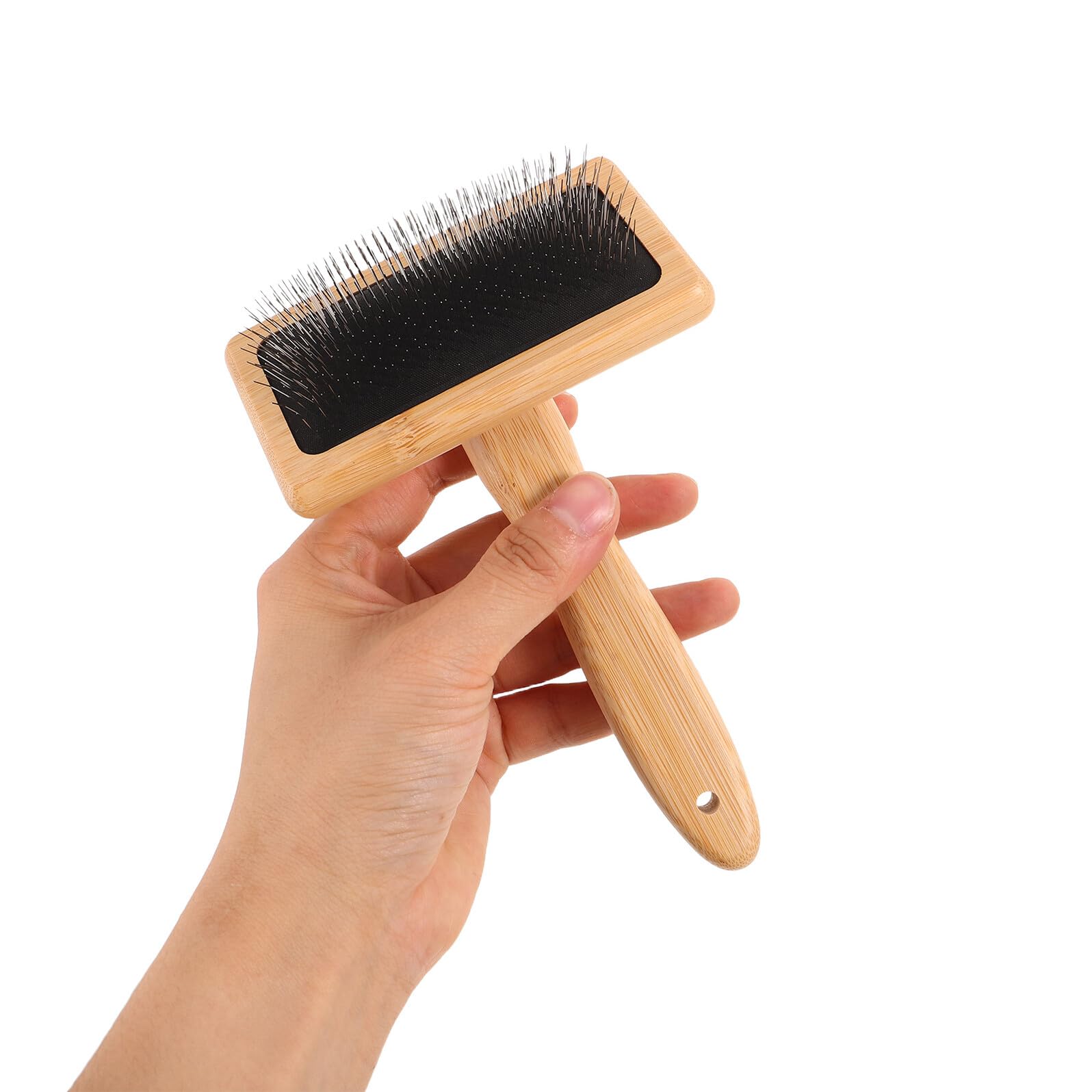 SAFIGLE Strumento per Filatura a Mano Fibre Soffici e Ricci, Preparazione Liscia delle Fibre in Legno e Metallo, Portatile per Progetti di Filatura e Artigianato All'aperto Colore Casuale