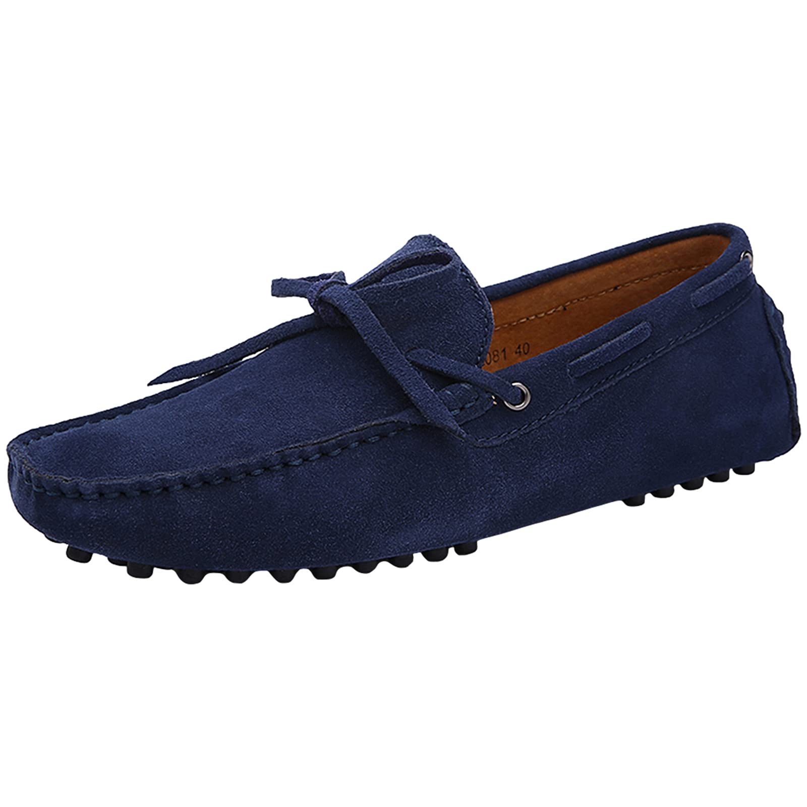 Hombres Suave Gamuza Mocasines de Conducción Zapatos Hecho a Mano Pantuflas Talla Grande