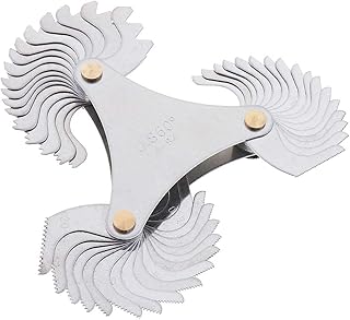 ChgImposs Imperial America SAE Screw Thread Pitch Gauge, Stainless Steel US Specification 60°Thread Gauges Measuring Tool with Blades Range 4-84 for Industrial Measurement -51Pcs