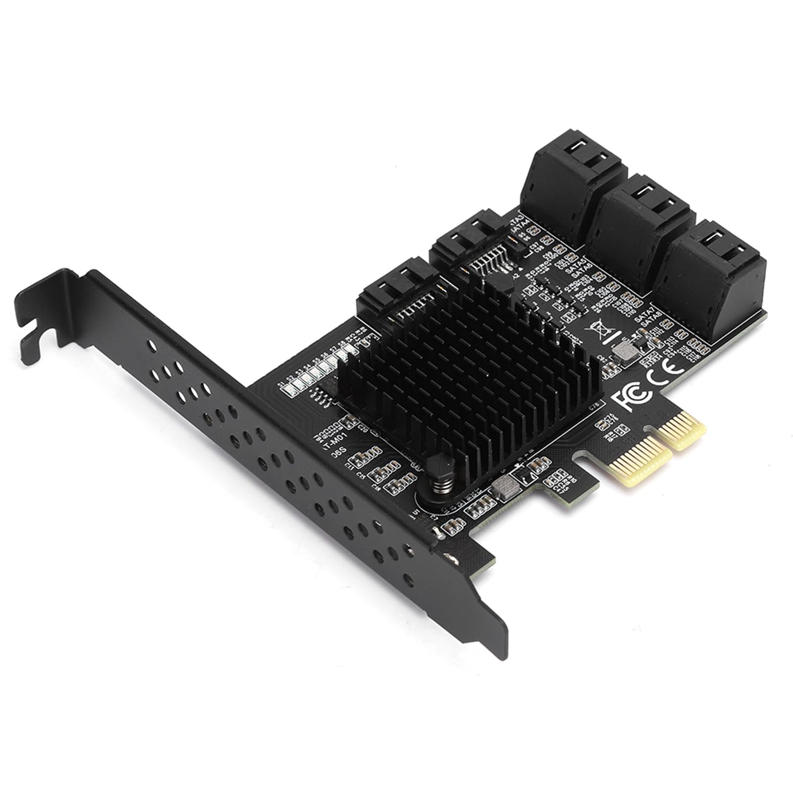 Karta rozszerzeń Culnflun PCI-E na SATA 3.0, 8-portowy adapter kontrolera interfejsu SATA3.0, karta konwertera PCIe 2 SATA do dysków twardych do komputerów stacjonarnych