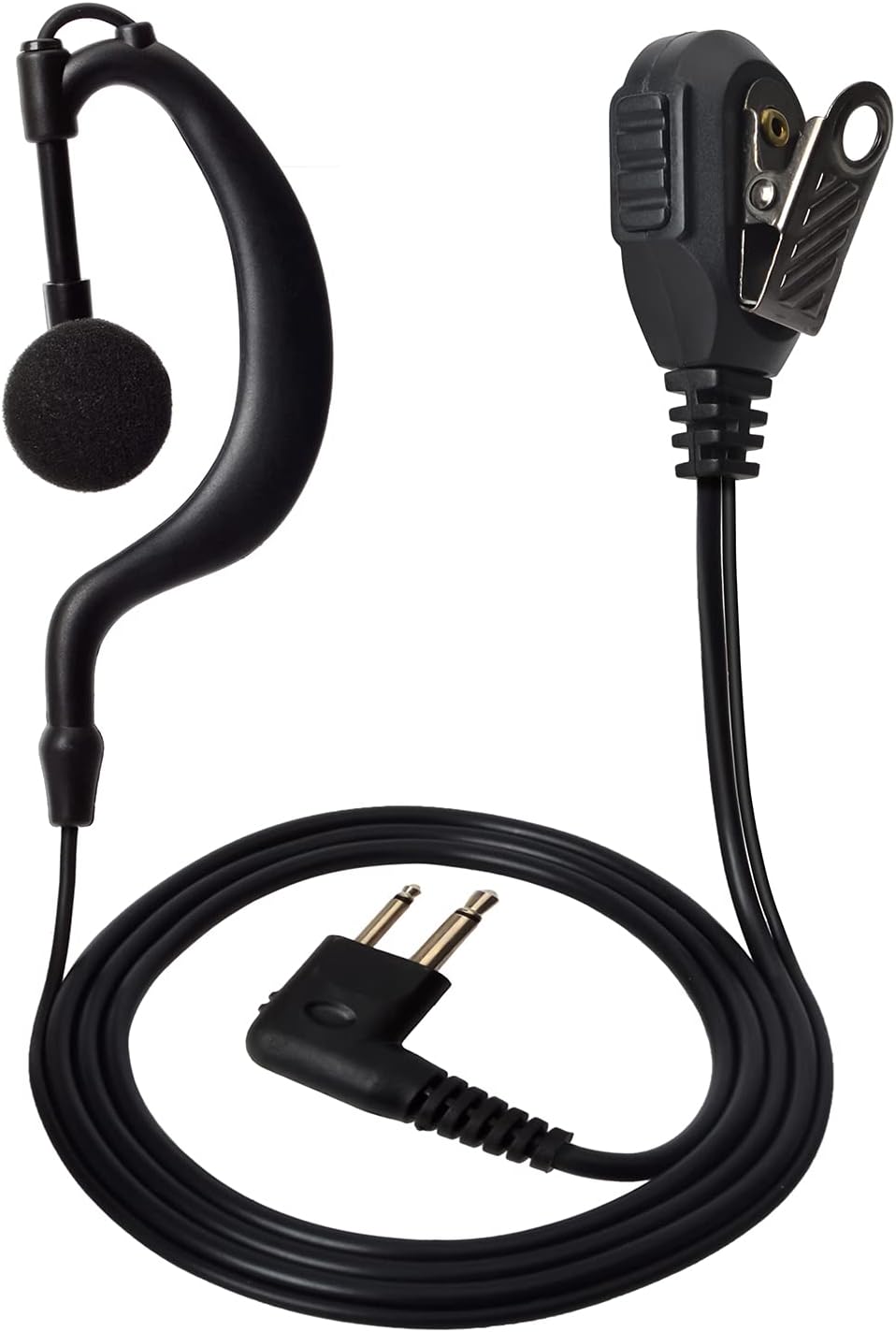UAYESOK Walkie Talkie G Ring Earpiece 2 Pin Security Radio Headset with PTT Mic Compatible With Motorola CP040 DP1400 XT420 TX460 GP300 GP340 Hytera PD505 Midland G15 G18 Two Way Radio (10 PCS) - Image 3