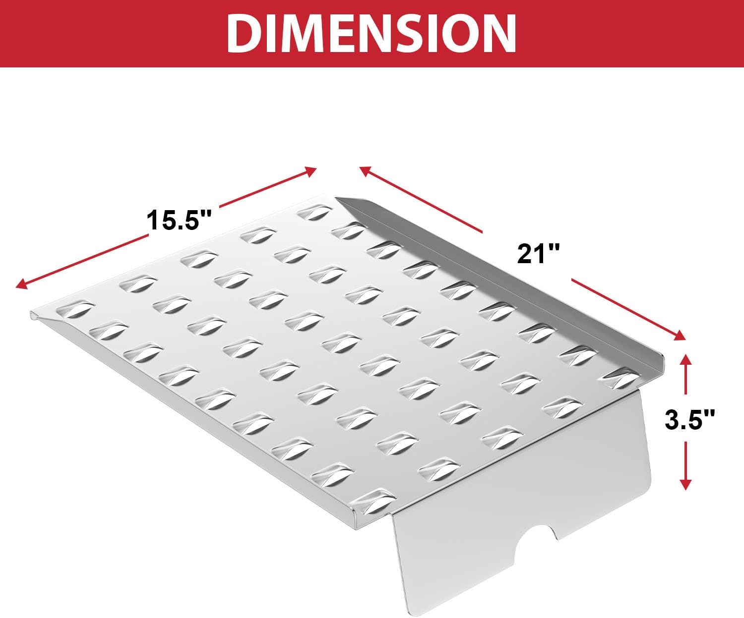 Drip Tray Heat Baffle for Camp Chef 24 Series Pellet Grills, Woodwind WiFi 24, Woodwind SG 24, SmokePro SG 24, STX 24, Drip Pan Replacement for Traeger Pro 575 20 22 Series