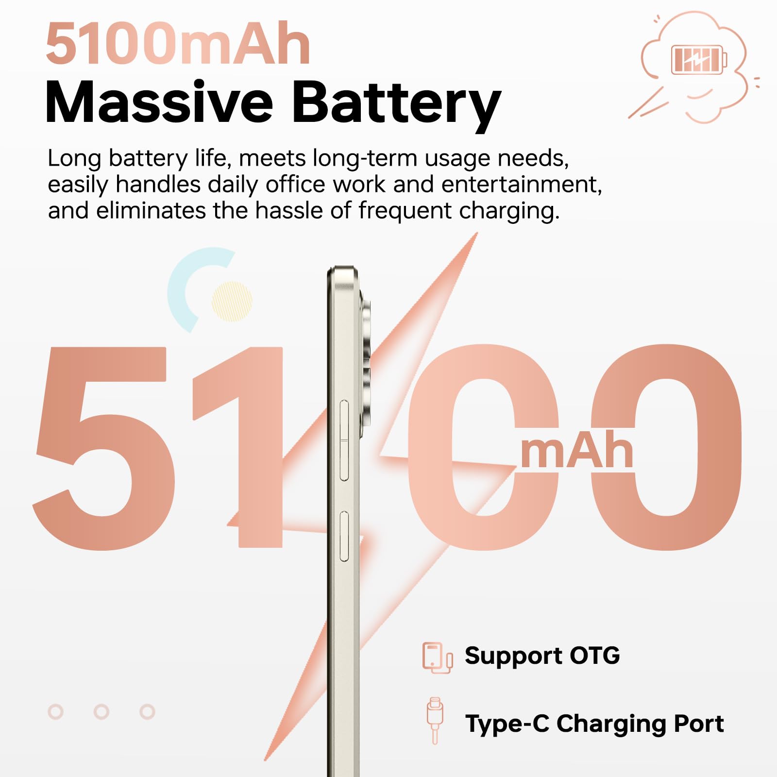 CUBOT A40 Smartphone Android 15, 6.88" 120Hz Telefono Cellulare, 12GB+256GB/1TB Cellulari e Smartphone, 48MP+16MP Telefoni, 5100mAh Batteria, 4G Dual SIM/NFC/Face ID/OTG/GPS/Doppio Altoparlante