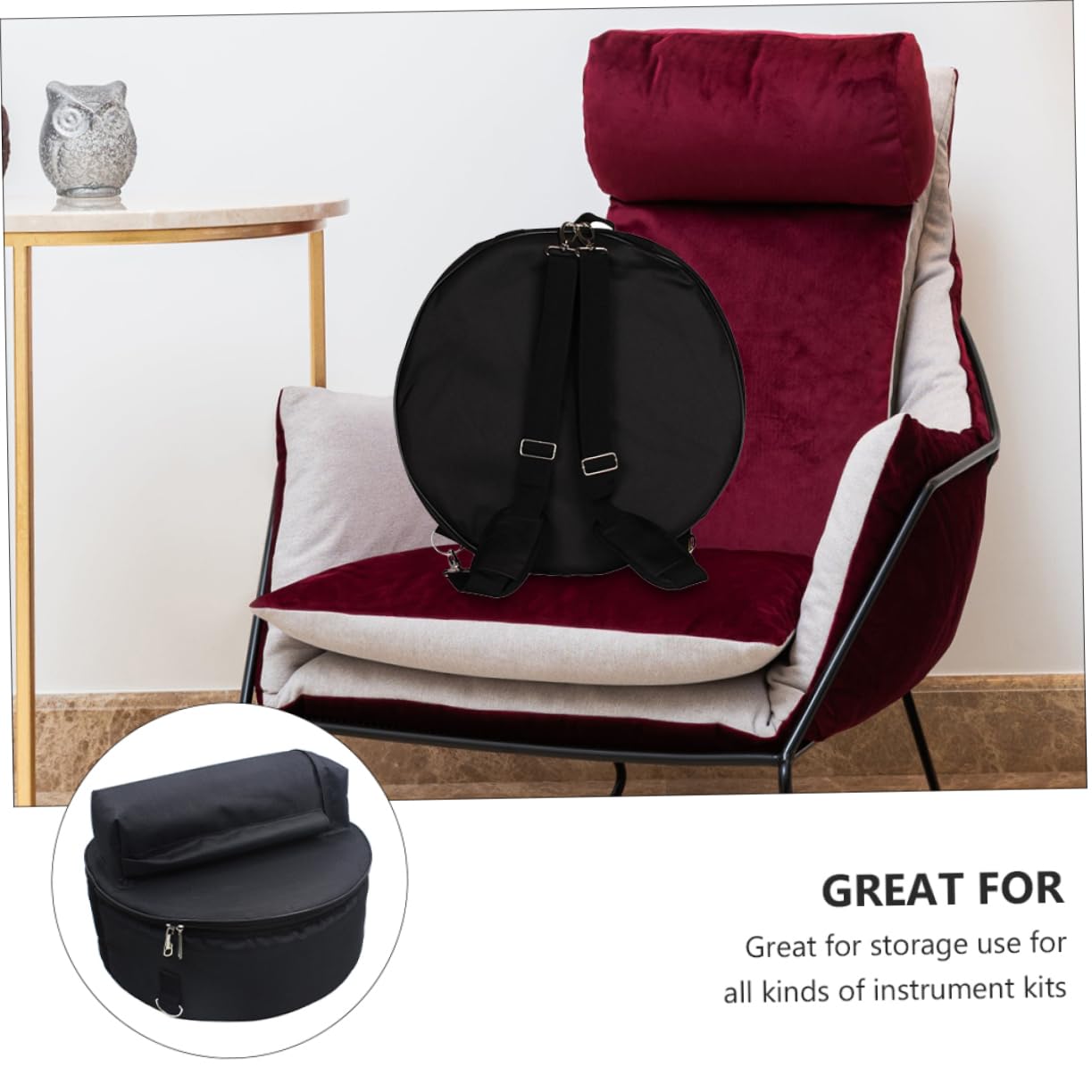 Sosoport Adjustable Backpack Drum Bag Waterproof Oxford Cloth Drum Backpack Storage for Set Comfortable Shoulder Pads