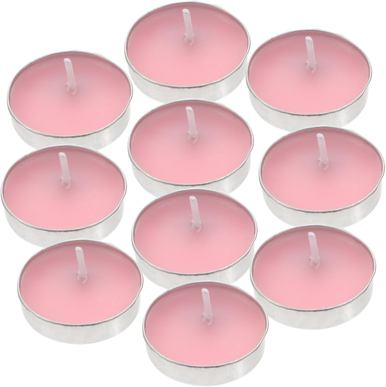 10pcs Unscented Pink Floating Candles Small Disc Candles for Wedding Flameless Decorative Floating for Party Decorations