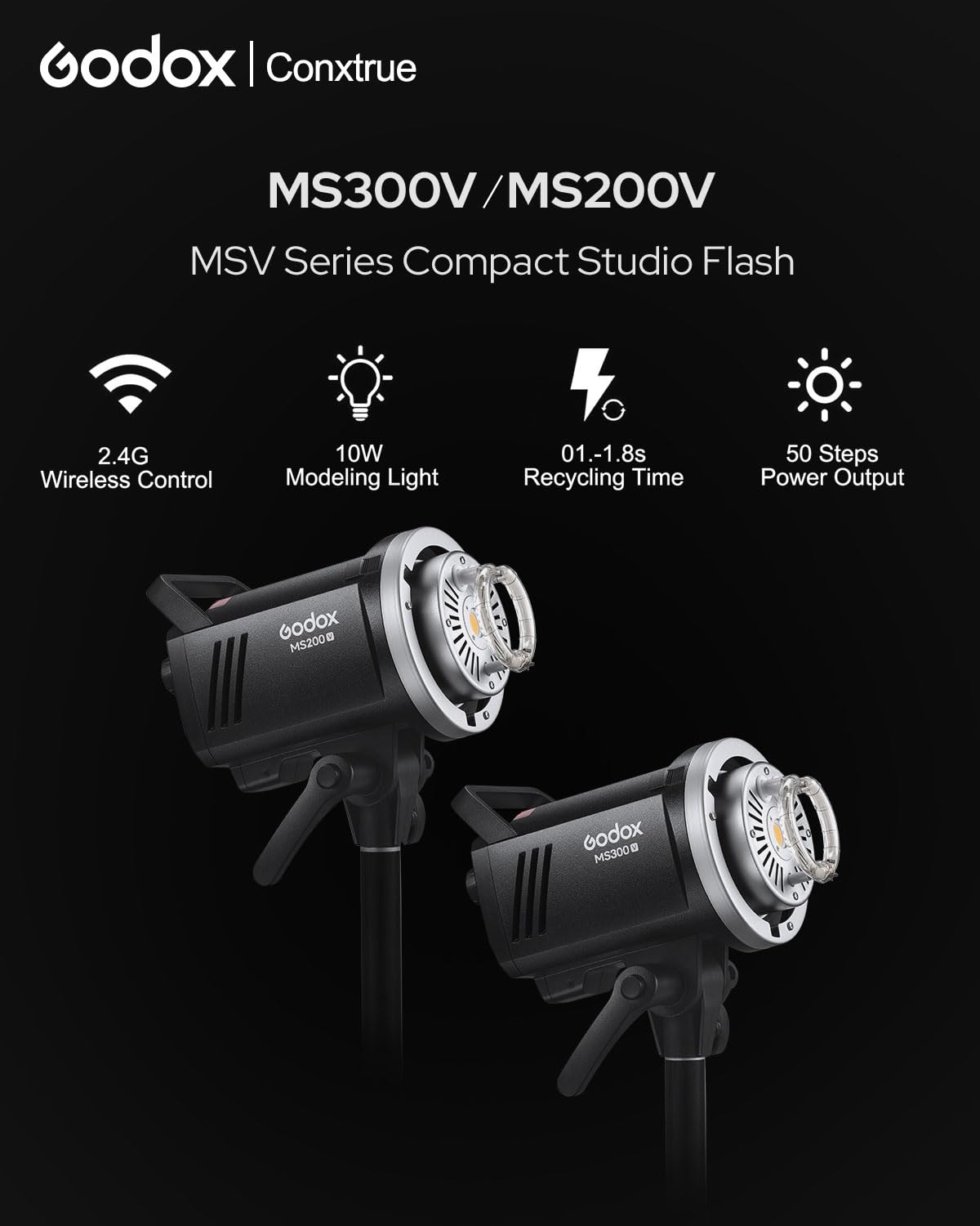 Amazon.com : Godox MS300V 300Ws GN58 Compact Studio Strobe Flash