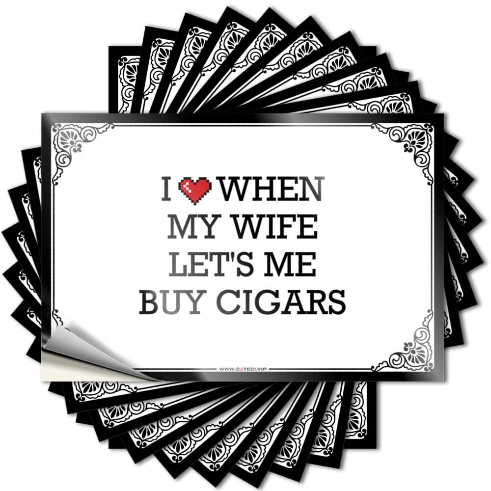 I Love When My Wife Let's Me Buy Cigars Fall Door Decor Feminist - Bumper Window Waterproof Decal(6X9CM)