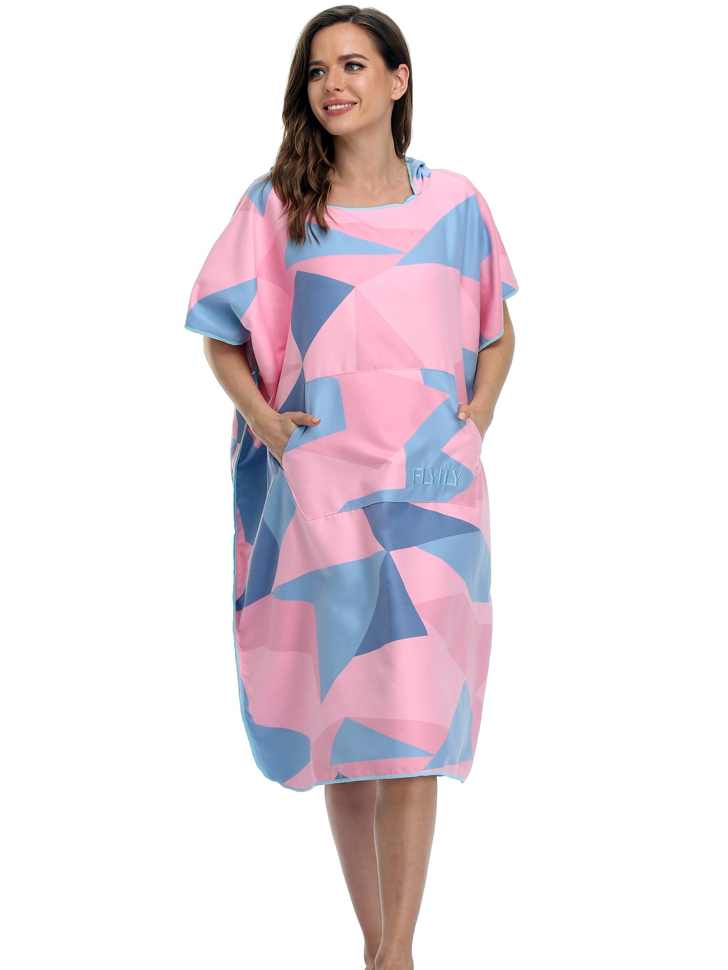 Poncho spogliatoio Accappatoio per cambiarsi Poncho ad Asciugamano da Surf con Cappuccio Ideale per Il Surf
