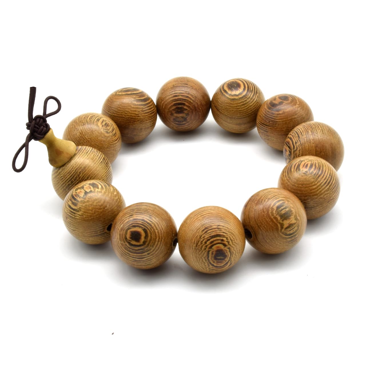 Unisex Naturalny Naszyjnik Mala z Drewna Wenge, Bransoletka z Koralików Modlitewnych, Medytacja Buddyjska Japa, Różaniec Mala, Koraliki do Jogi