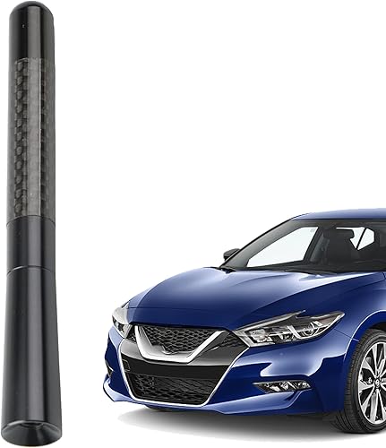 Anina Antena de fibra de carbono de 4.7 pulgadas para Nissan Pathfinder Rogue 350Z 370Z Murano AM FM Radio Stubby 1998-2022 Mástil aéreo para