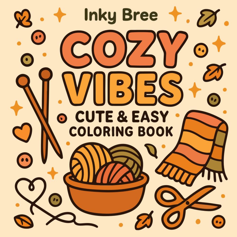 Cozy Vibes: Cute and Easy Coloring Book