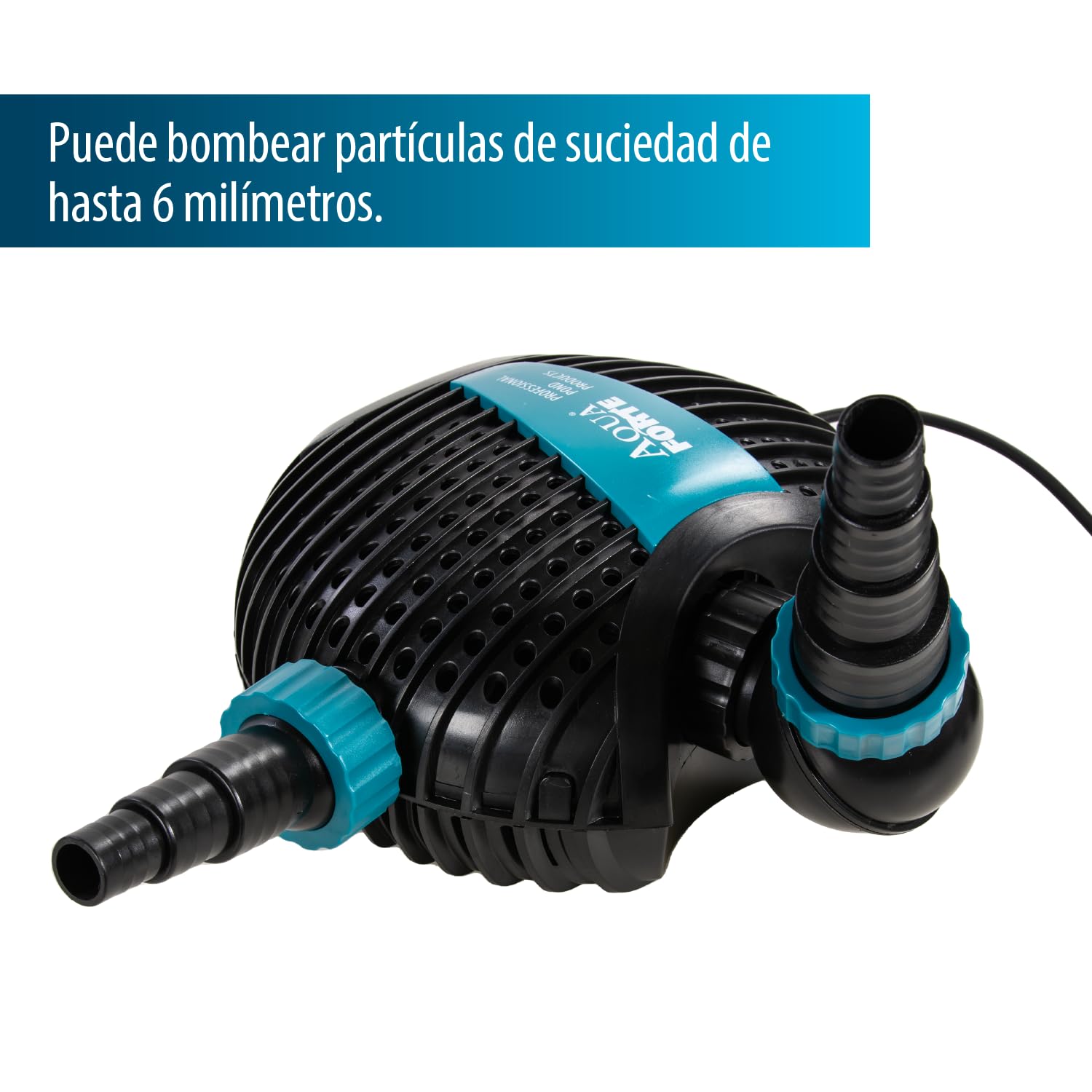 Bomba de estanque AquaForte O-18.000, 220 vatios, caudal máximo de 17,5 m3/hora, altura máxima de 6 m, longitud de cable de 10 m, motor asíncrono, bombea partículas de suciedad de hasta 6 mm