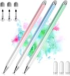 Stylus Pens for Touch Screens, 2 in 1 High Precision Universal Stylus Pen for iPad Compatible with Apple, iPhone, iPad, Android, Microsoft Tablets, Phones, 3 Pack-Blue, Pink, Purple