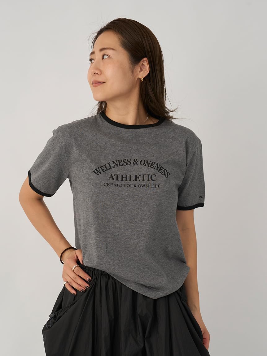 Amazon | [エミ] グラフィックリンガーTシャツ 13WCT254084CGRYF | T