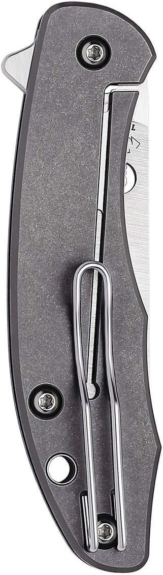Spyderco Mantra 2 Folding Knife - Titanium Handle with PlainEdge, Full-Flat Grind, CPM M4 Steel Blade and R.I.L - C203TIP