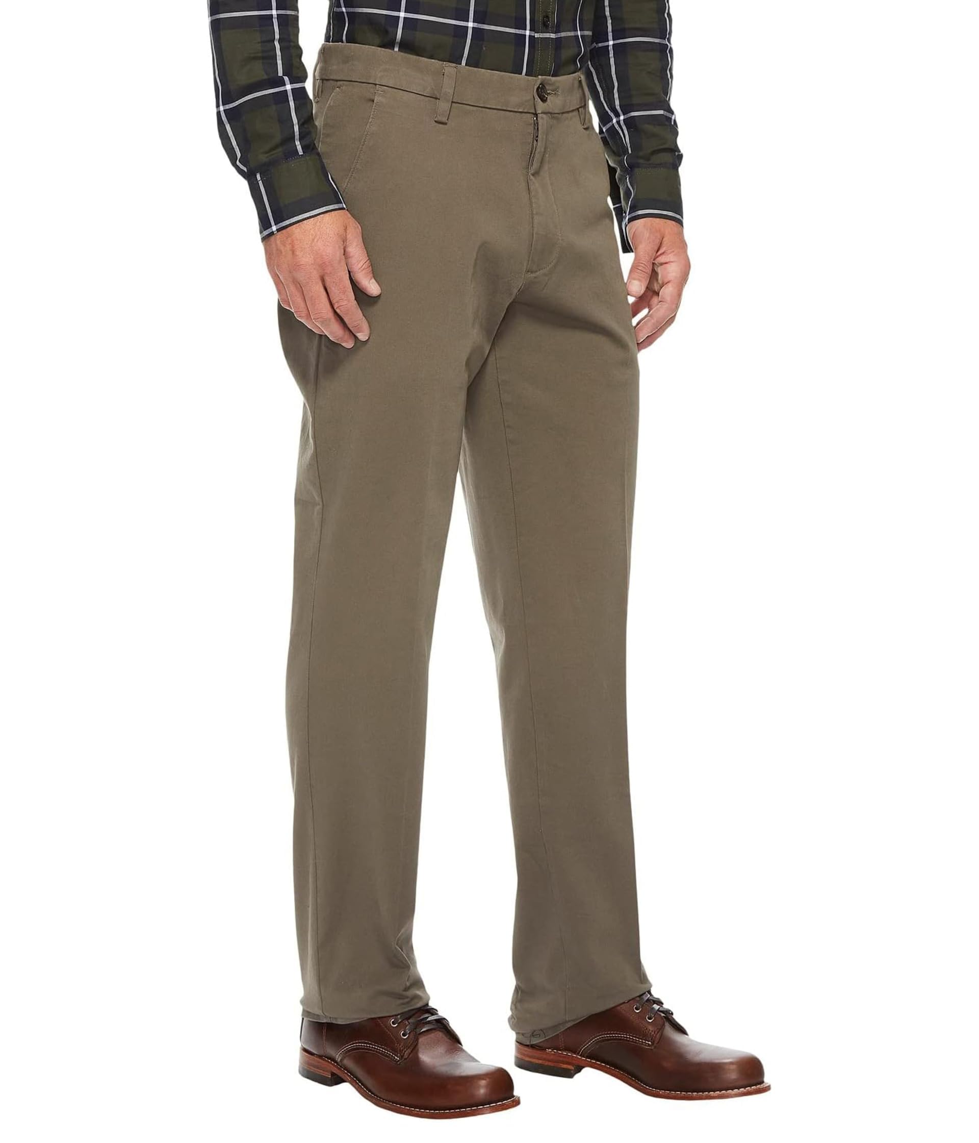 Dockers Pantalones de Corte Recto Workday Khaki Smart 360 Flex para Hombre (Regular, Grande y Alto), Dark Pebble, 32W x 30L