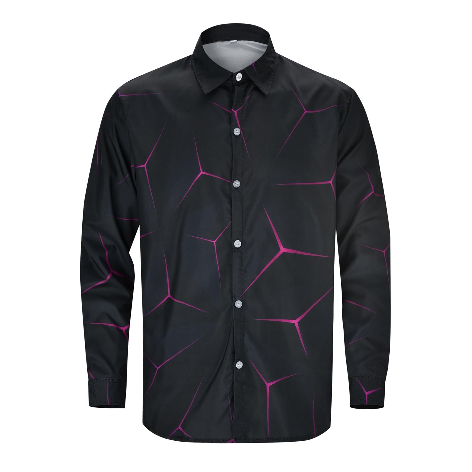 KOUZHAOACollarless Button Up Shirt Men's Business Casual Shirts Black and Brown Dress Shirts Black Henleys Button Up T Shirt Button Up Top Dark Purple Dress Shirt Mens Linen Shirt Men Outfit Long Sleeve