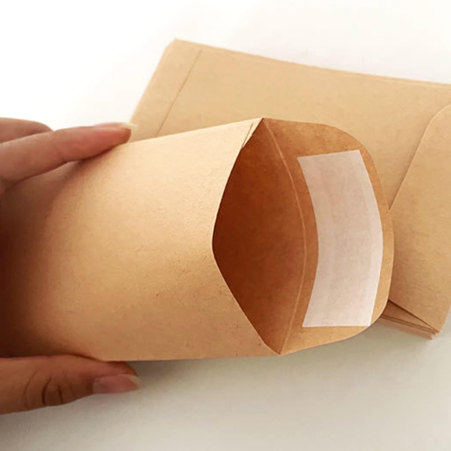 Enveloppes autocollantes marron 57 x 89 mm lot de 130 pour graines pièces monnaie perles