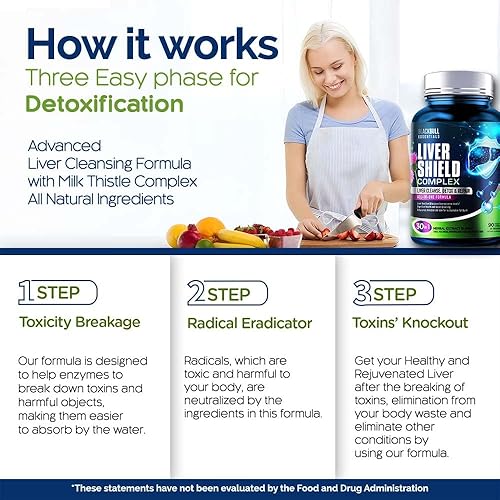 Miniatura 4 de Blackbull Liver Cleanse Detox & Repair - Suplemento de apoyo hepático a base de hierbas con cardo mariano raíz de diente de león, cúrcuma y extracto