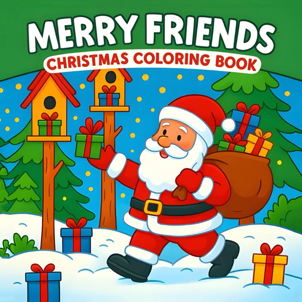 Merry Friends: Joyful Christmas Coloring Book for Kids