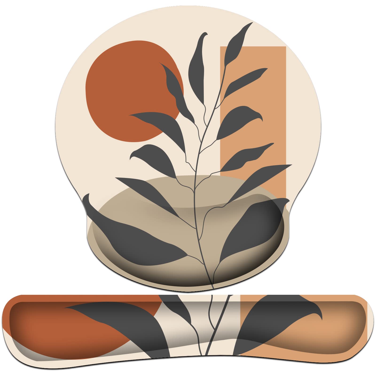 Keyboard Wrist Rest Pad and Mouse Pads with Wrist Rest Support Memory Foam Ergonomic Mouse Pad Set Easy Typing for Home & Office Computers,Laptop,