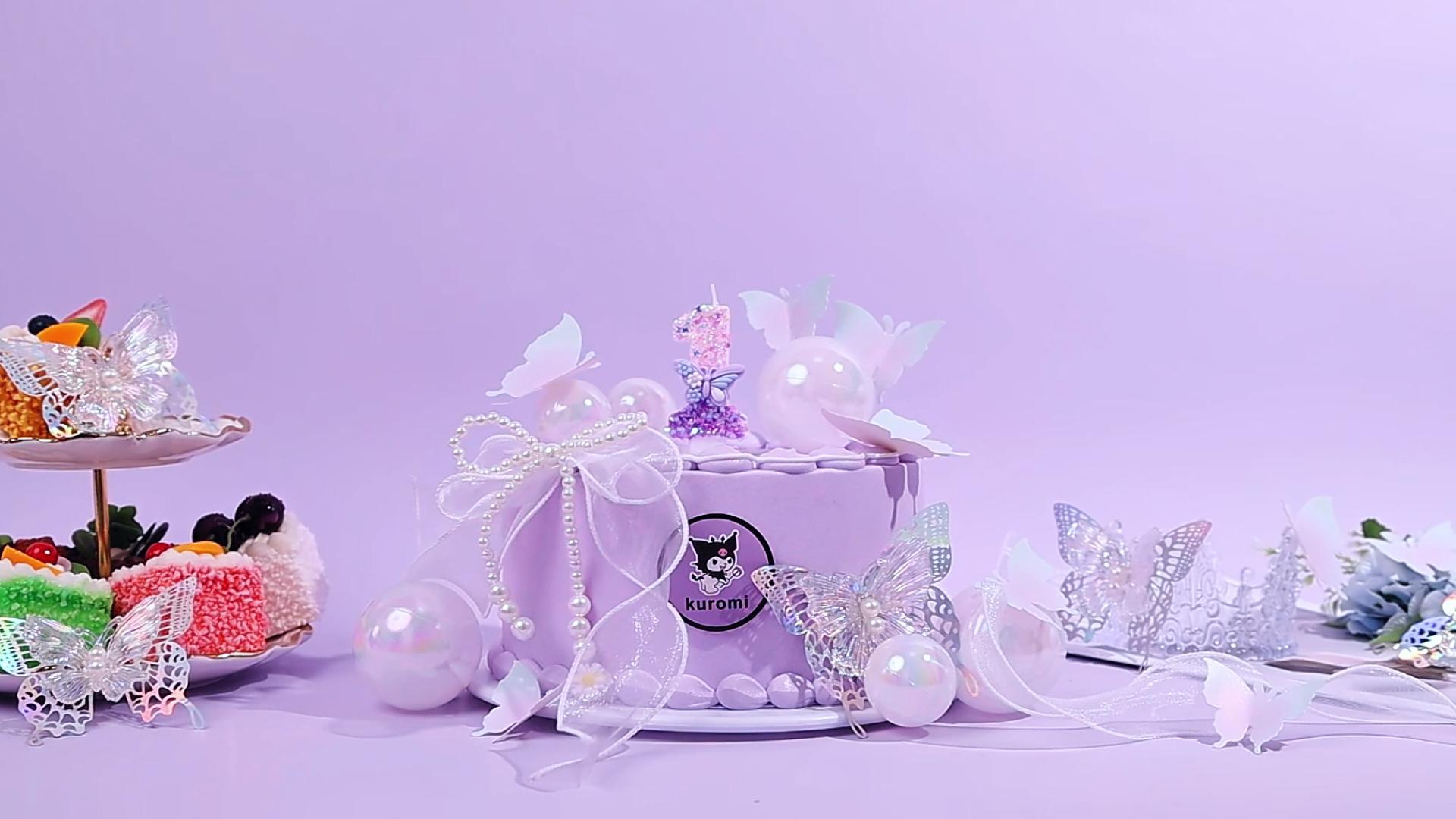 Amazon.com: Birthday Number Candles Pink and Purple Butterfly